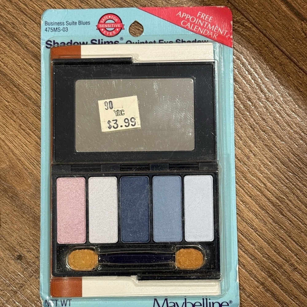 Maybelline Shadow Slims Quintet Eye Shadow Palette NEW Vtg Business Suite Blues